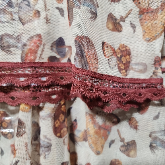 Mushroom print tank and skirt set with lace detail - Picture 11 of 12